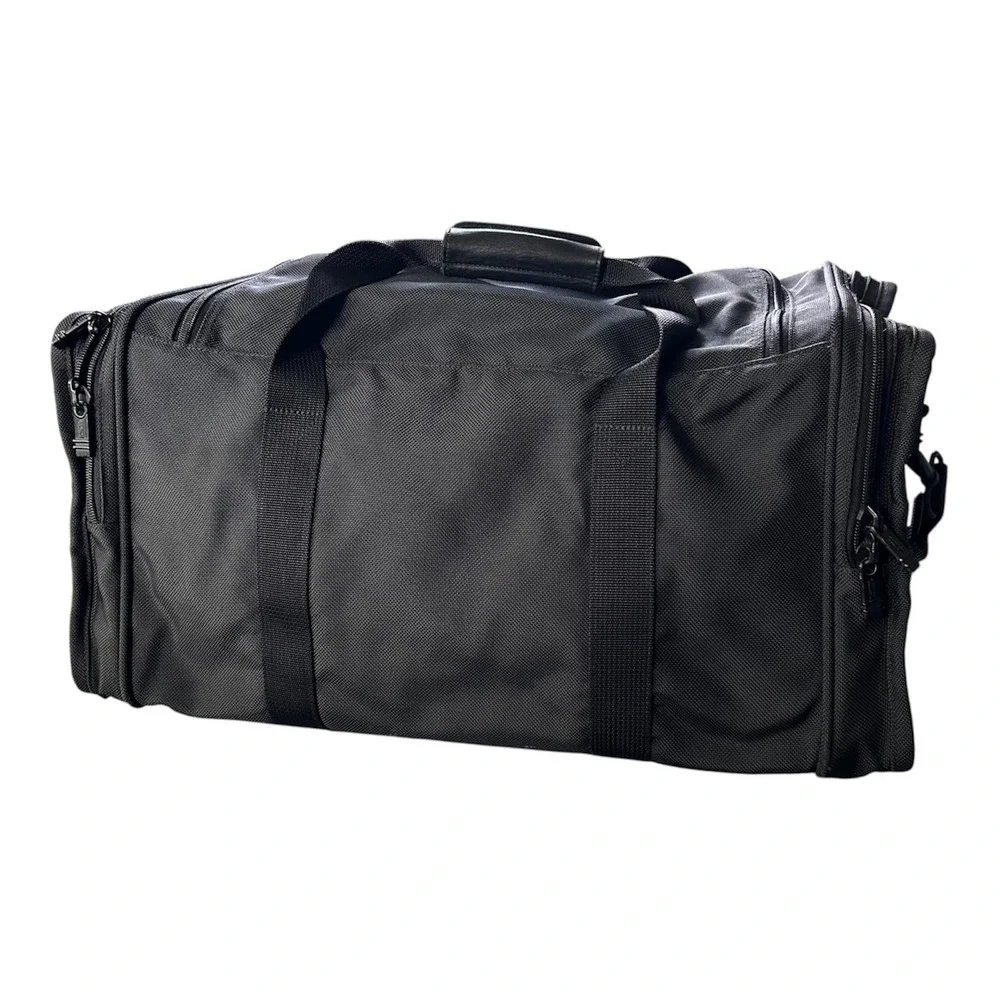 TUMI Duffle Bag Black Nylon Weekender Travel Carry On Soft Case Men Shoulder Bag